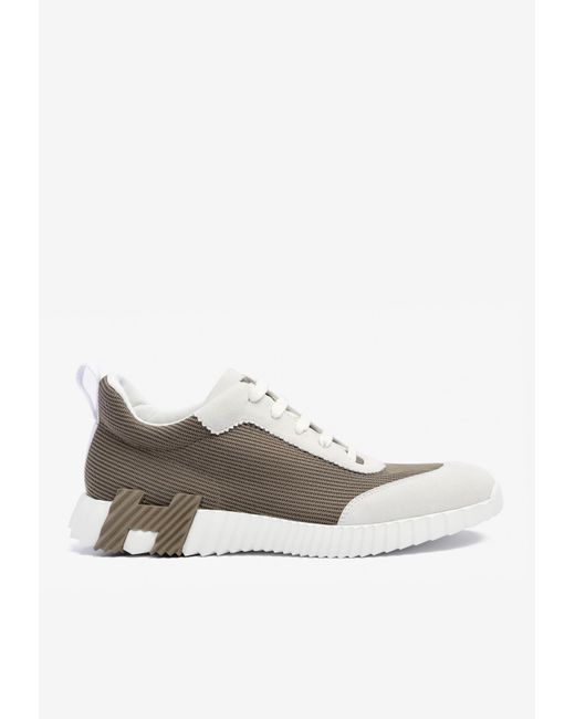 Hermès Natural Bouncing Low-top Beige And White Sneakers for men