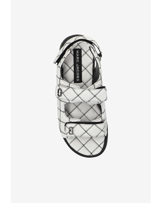 Marc Jacobs White Quilted Sunny Slingback Sandals