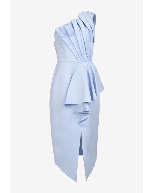 Elliatt Blue Shiloh One-Shoulder Dress