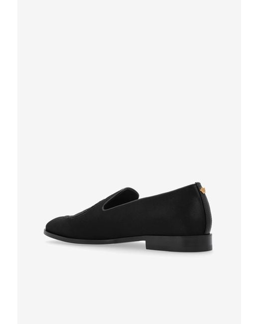 Versace Black Barocco Medusa Loafers for men