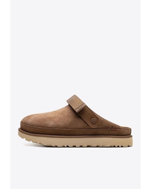 Ugg Brown Goldenstar Suede Clogs