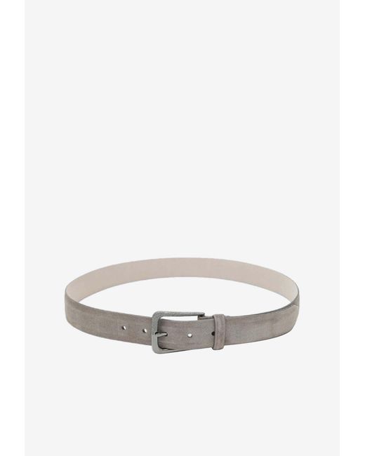 white suede belt