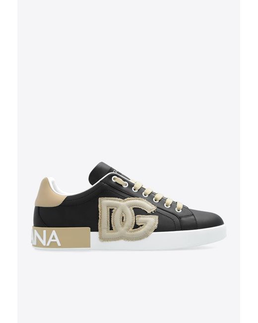 Dolce & Gabbana Multicolor Portofino Leather Sneakers for men