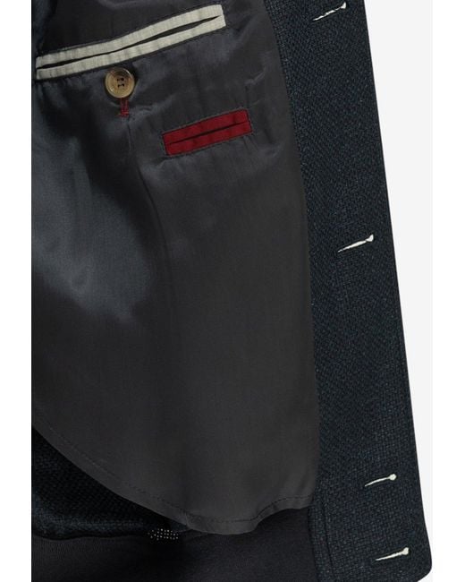 Brunello Cucinelli Blue Denim Buttoned Jacket for men