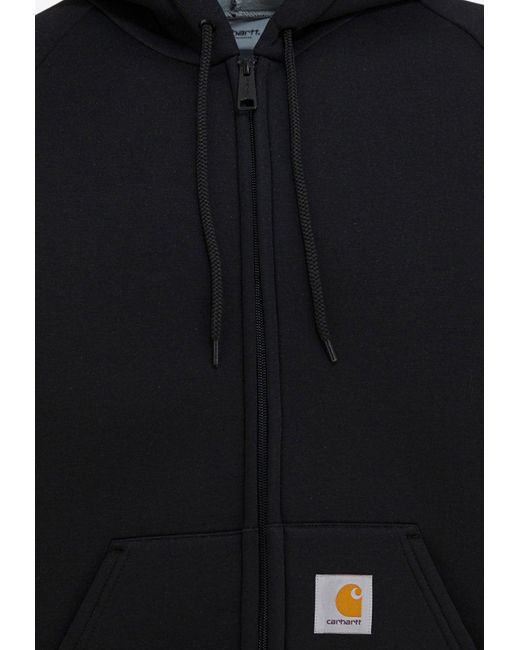 Carhartt Black Car-Lux Zip-Up Hooded Sweatshirt for men