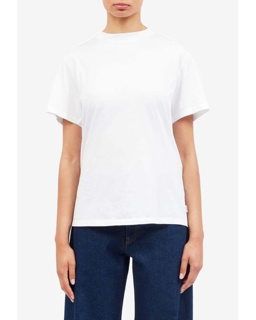 MM6 by Maison Martin Margiela White Double Layer Short-Sleeved T-Shirt