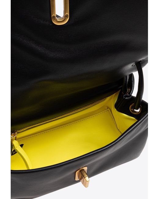 Marc Jacobs Black Mini Leather Dual Top Handle Bag