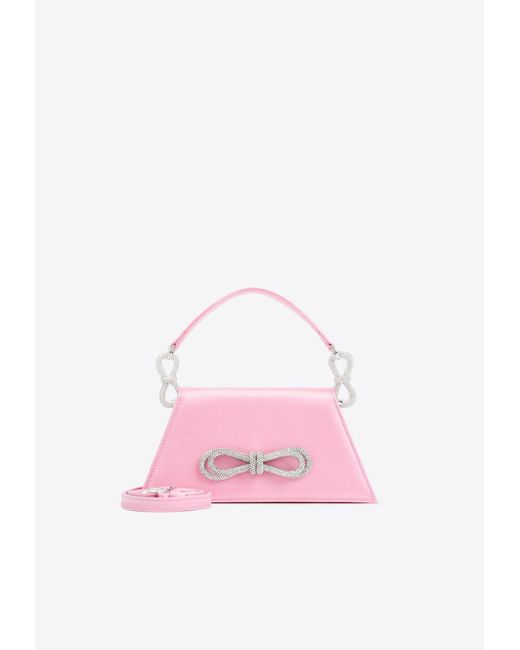 Mach & Mach Pink Samantha Satin Top Handle Bag