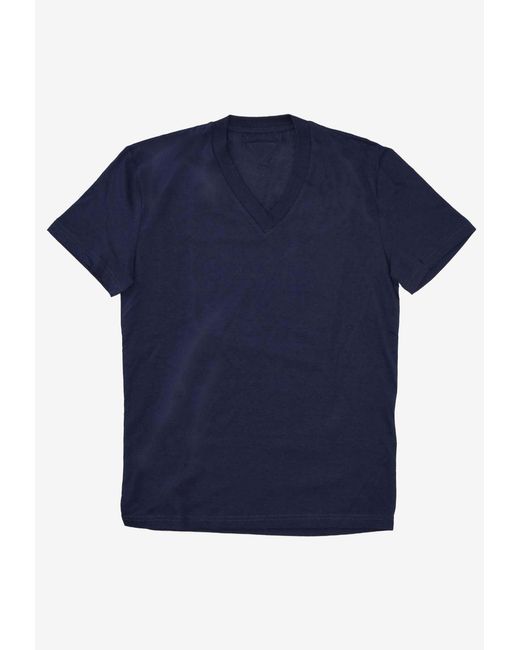 Prada V-Neck Short-Sleeved T-Shirt (Set Of 3) in Blue for Men | Lyst