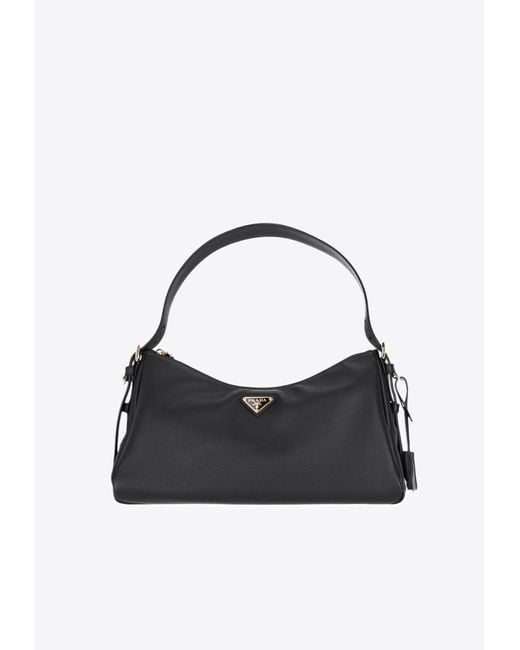 Prada Blue Medium Aimée Leather Shoulder Bag
