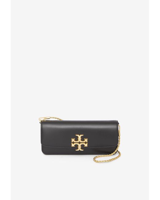 Tory Burch White Eleanor Clutch Bag In Leather