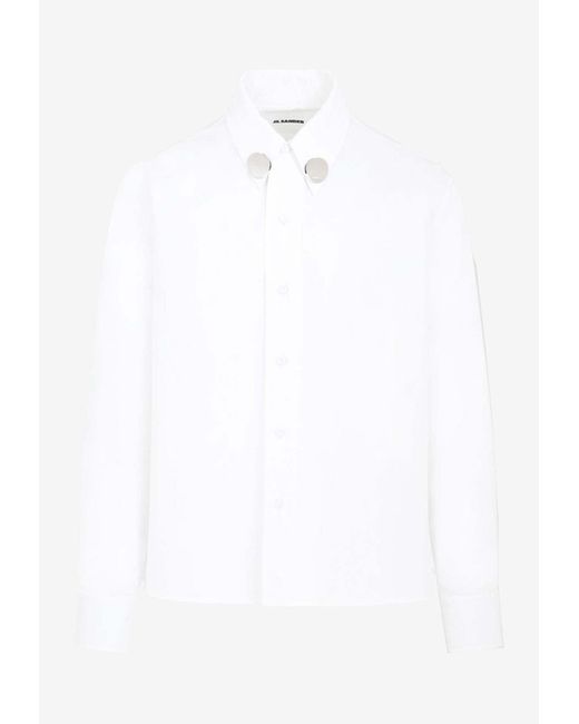 Jil Sander White Long-Sleeved Shirt for men
