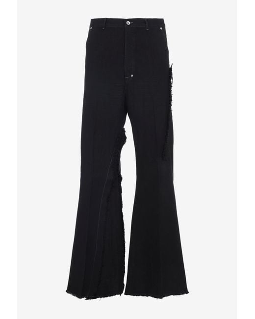 Rick Owens Blue Joris Frayed-Insert Pants for men