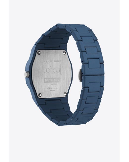D1 Milano Blue Polycarbonate Quartz Watch for men