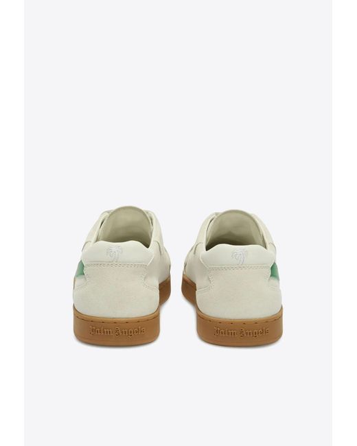Palm Angels Green New Palm 1 Low-Top Suede Sneakers for men