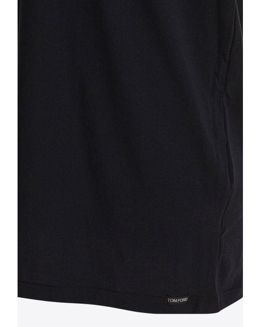 Tom Ford Black Basic Crewneck T-Shirt for men
