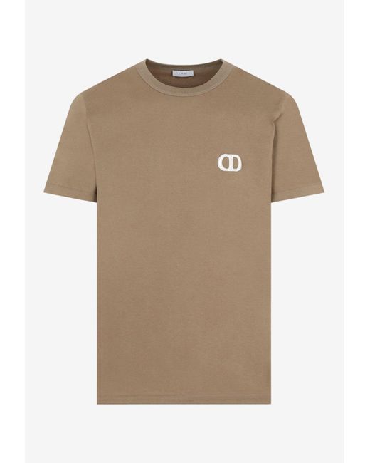 Dior Brown Cd Embroidery T-shirt for men
