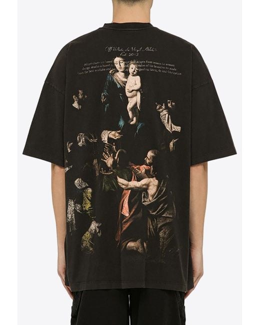 Off-White c/o Virgil Abloh Stamp Mary Print Oversized T