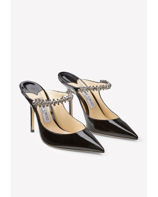 Jimmy Choo Leather Bing 100 Patent Heels in Black/White (Black) - Save 44% - Lyst