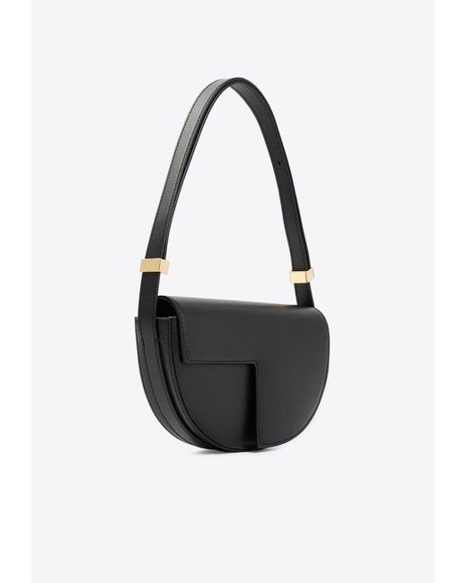 Patou Black Le Petit Nappa Leather Shoulder Bag
