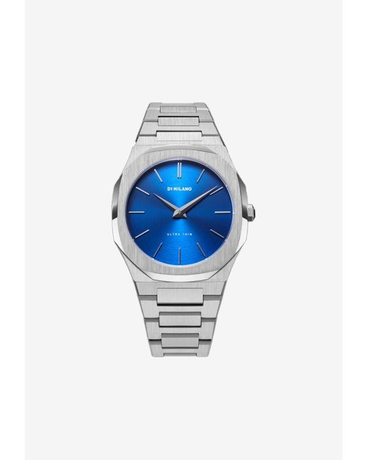 D1 Milano Blue Ultra Thin Bracelet 40 Mm Watch for men