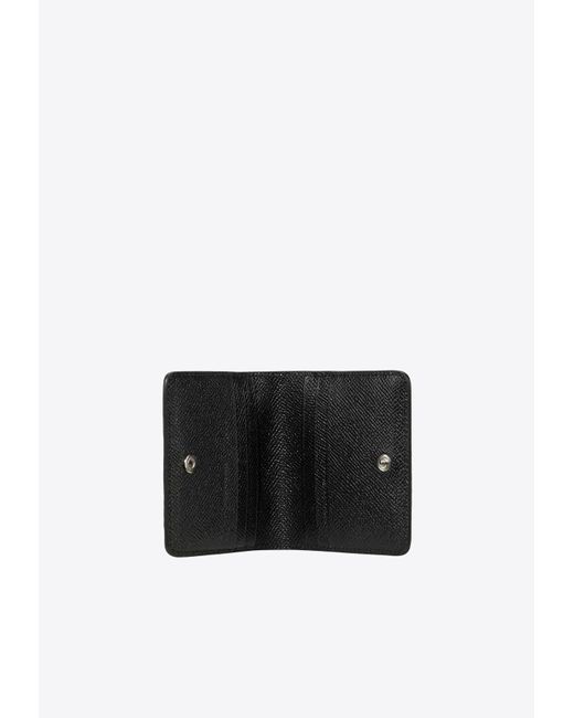 AMI Black Ami De Coeur Grained Leather Cardholder With Strap
