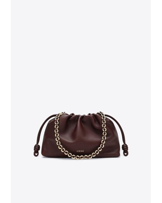 Loewe Brown Medium Flamenco Leather Clutch