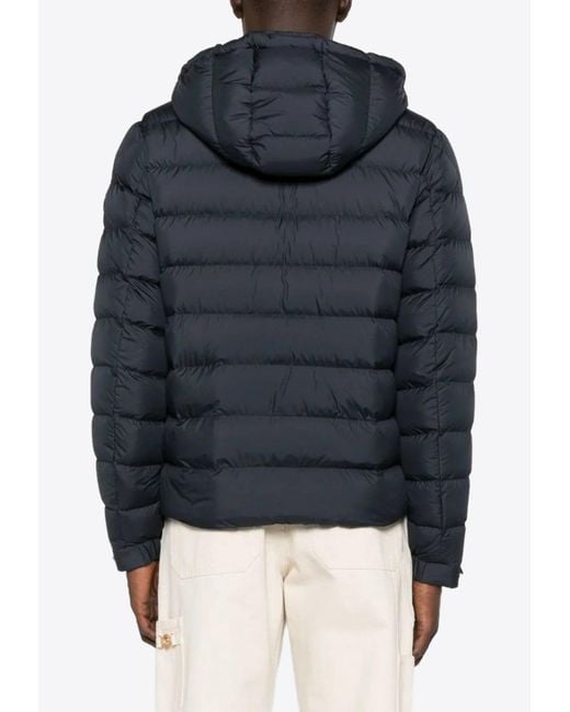 Moncler Black Arneb Hooded Short Down Jacket for men