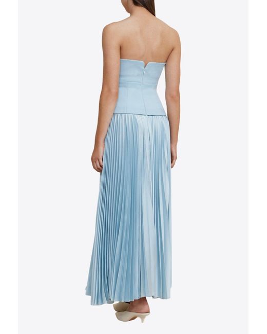 acler blue strapless dress Acler - Avonlea Midi