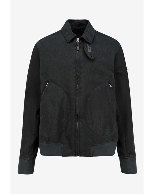 Massimo Osti Studio Black Zip-Up Lightweight Jacket for men