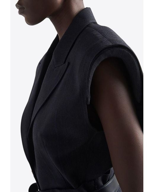 Prada Blue Single-Breasted Wool Vest