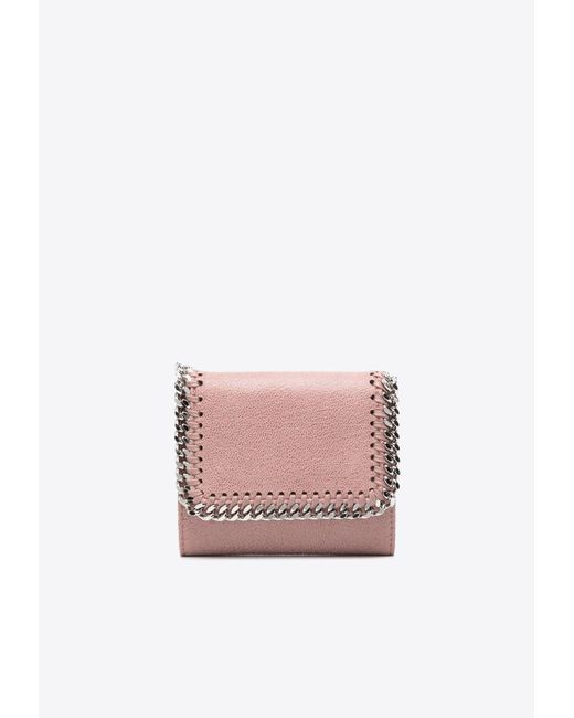 Stella McCartney Pink Small Falabella Flap Wallet