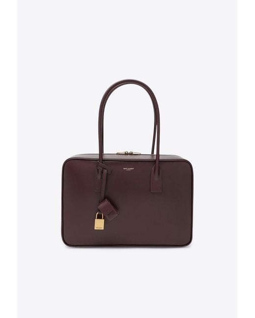 Saint Laurent Purple Sac De Jour Bowling Bag