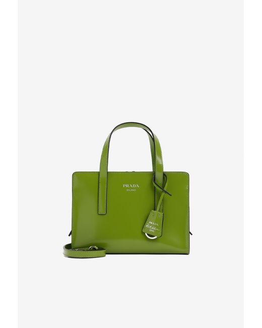Prada Re-edition 1995 Tote Bag In Leather in Green | Lyst UK