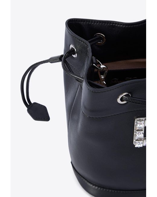 Roger Vivier Black Très Vivier Calf Leather Bucket Bag