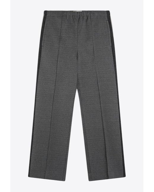 Miu Miu Gray Straight-Leg Knitted Pants