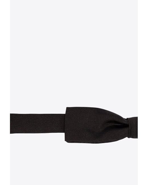 DSquared² White Silk Bow Tie for men