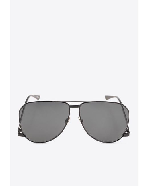 Saint Laurent Gray Dust Aviator Sunglasses for men