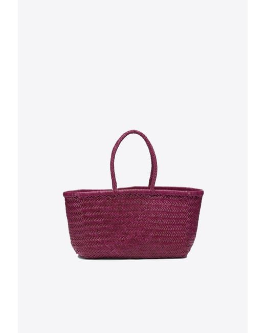 Dragon Diffusion Purple Leather Top Handle Bag