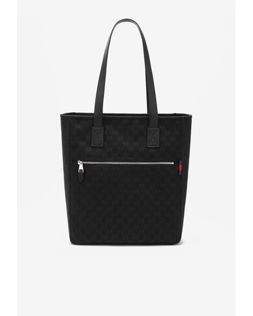 Gucci Black Medium Gg Canvas Tote Bag for men