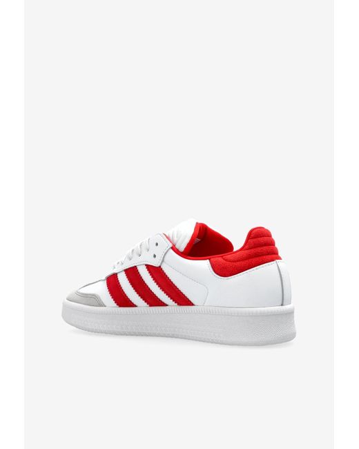 Adidas Originals White Samba Xlg Leather Low-Top Sneakers for men