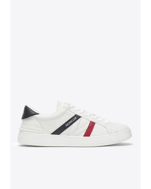 Moncler White Monaco M Low-Top Sneakers for men