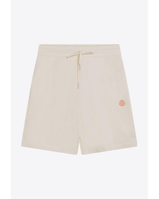 Moncler White X Gilga Farm By Donald Glover Drawstring Track Shorts for men