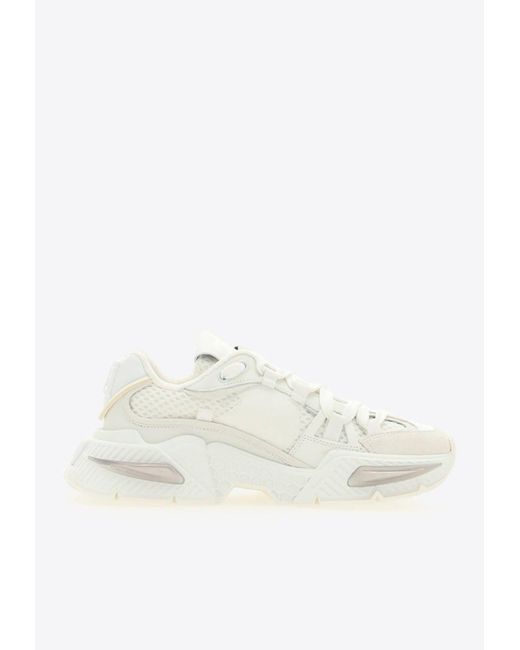 Dolce & Gabbana White Airmaster Low-Top Sneakers