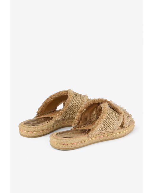 Jimmy Choo White Aciel Woven Flat Sandals