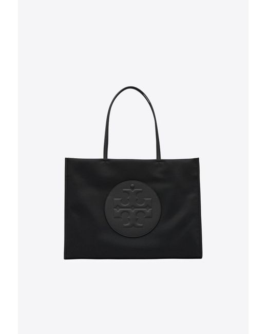 Tory Burch Black Large Ella Tote Bag
