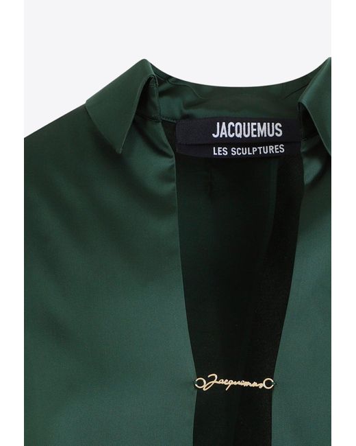 Jacquemus Green Notte Open Charm Logo Shirt