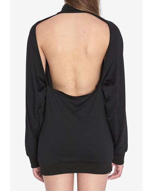 black strapless a line mini dress Santina