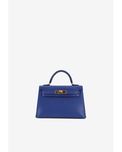 Hermès Blue Mini Kelly Ii 20