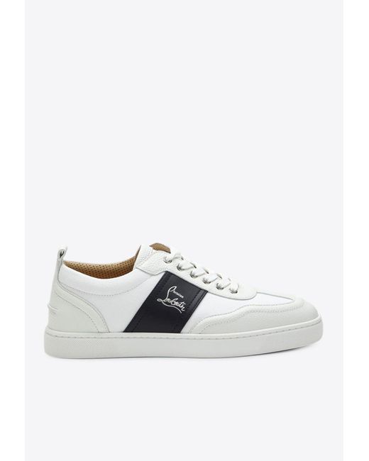 Christian Louboutin White Retero Leather Low-Top Sneakers for men